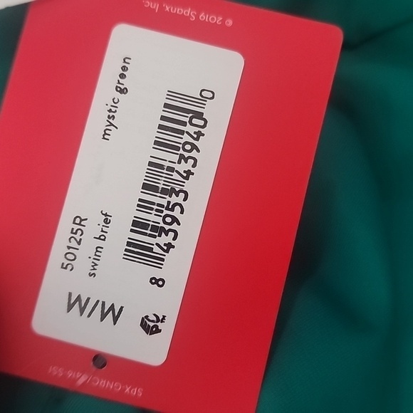 SPANX High Waisted Mystic Green Swim Brief Bikini Bottoms - Picture 3 of 6